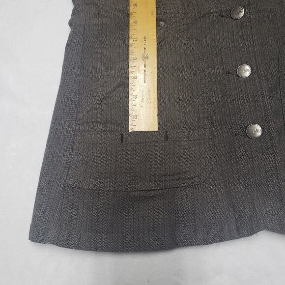 Jag Women’s Stretch Denim Jacket M | Gray Herringbone Blazer Style | Casual Chic - Picture 8 of 11